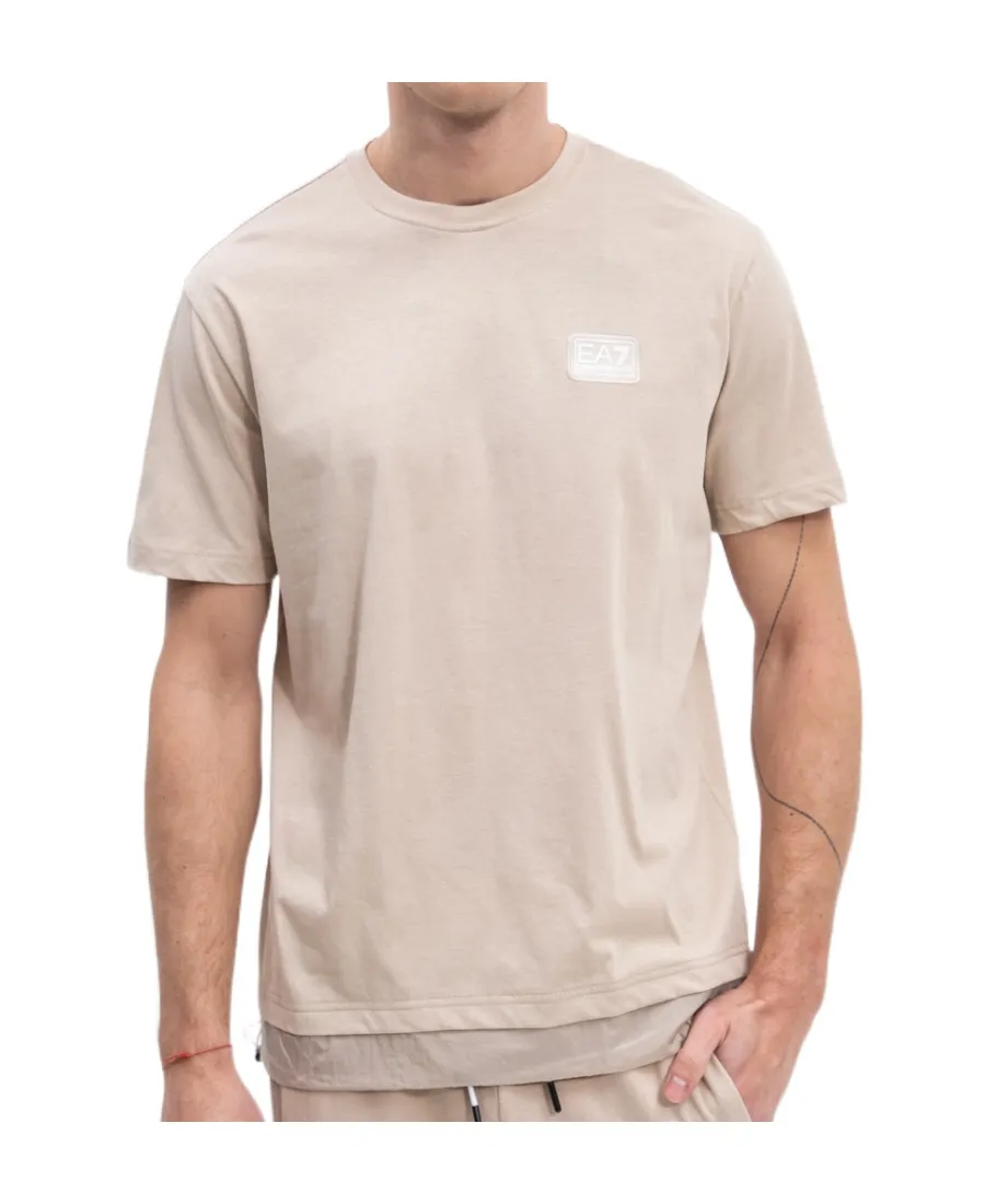 Logo Patch Round-Necked T-Shirt
