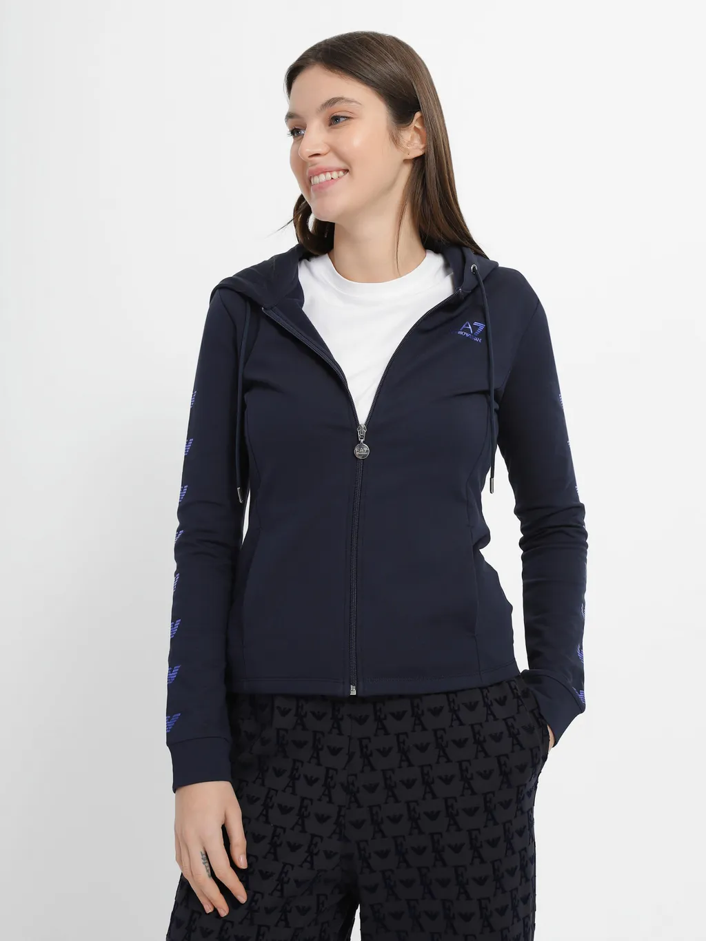 Logo Hooded Casual Coat