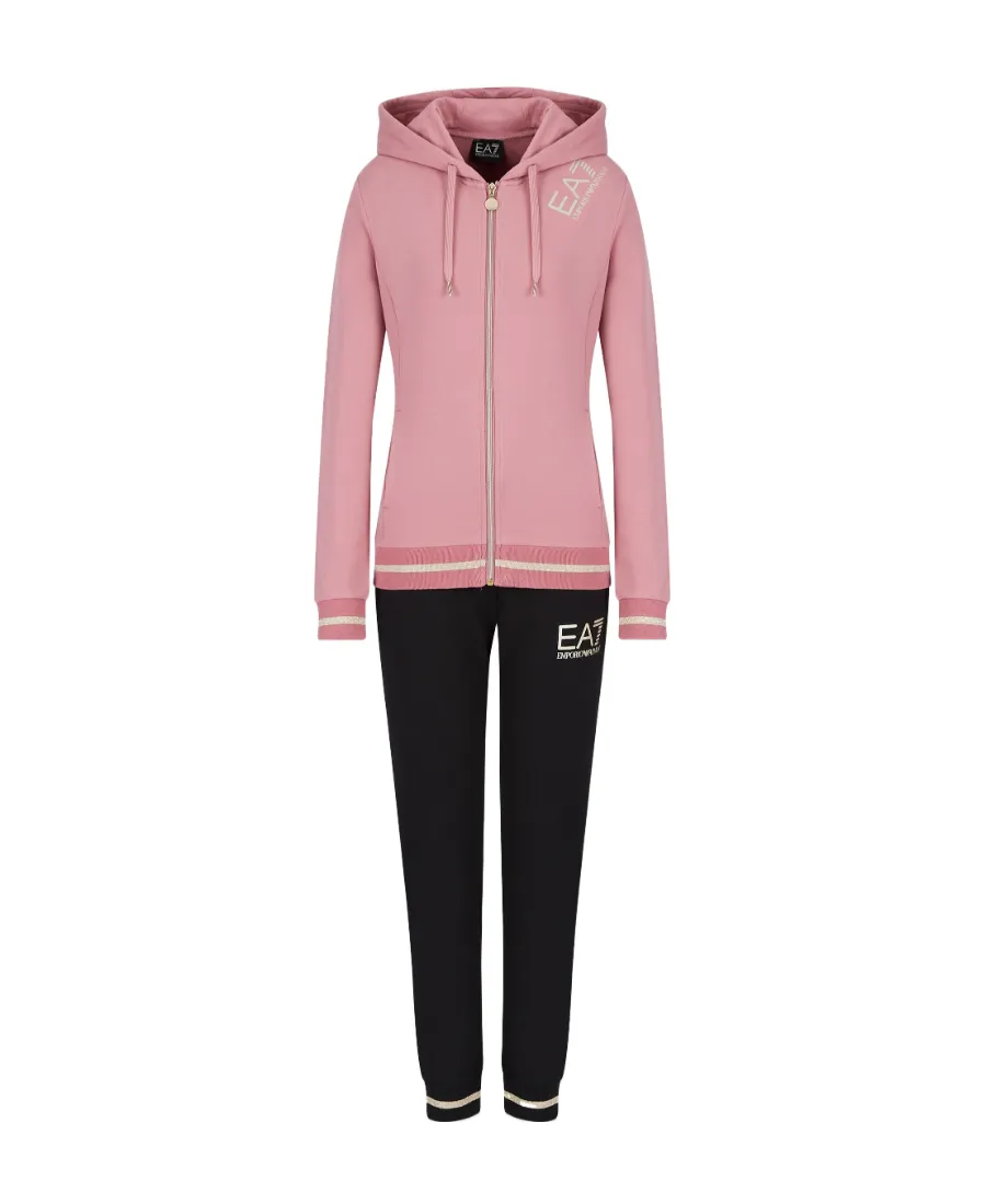 Hooded Zippered Sweatshirt And Sweatpants Set