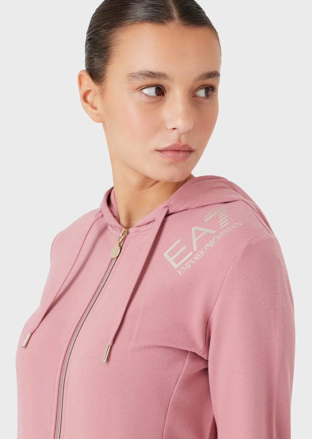 Hooded Zippered Sweatshirt And Sweatpants Set