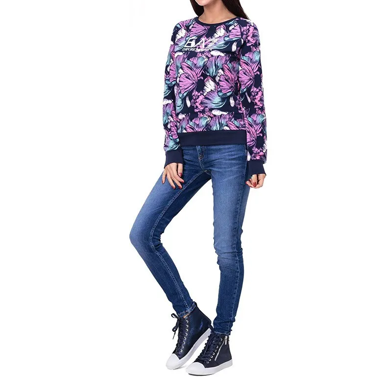 Round Neck Print Sweater