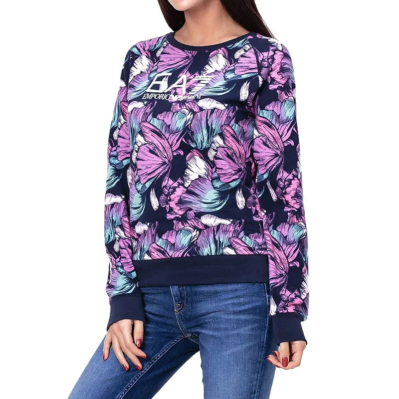 Round Neck Print Sweater