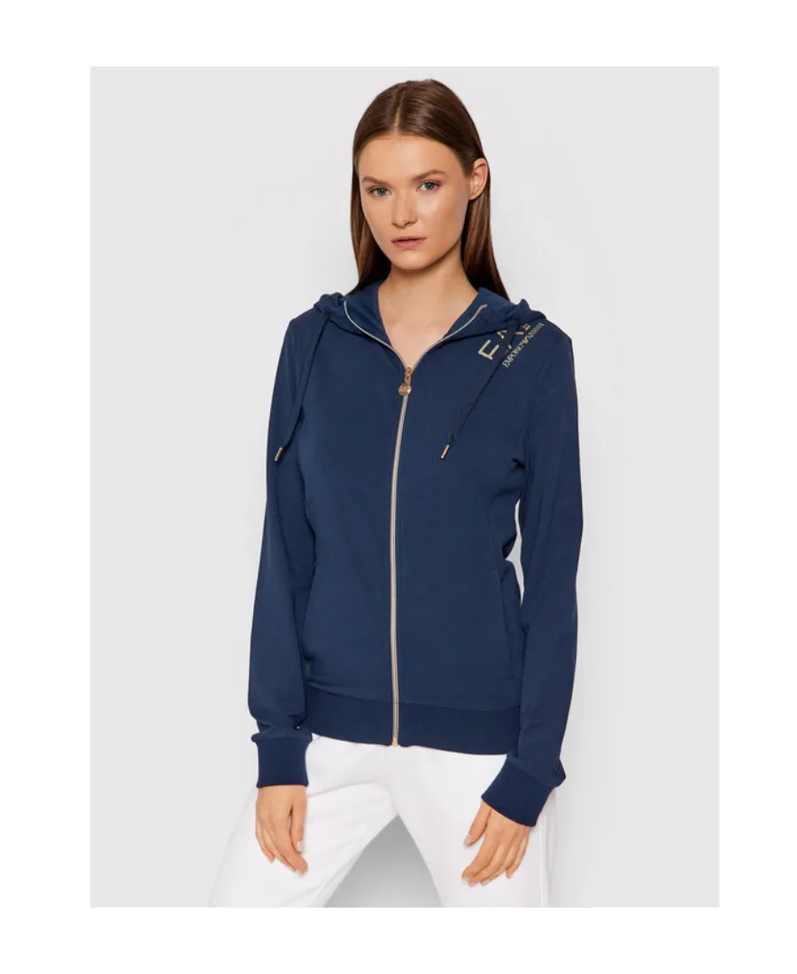 Logo Print Hooded Casual Coat