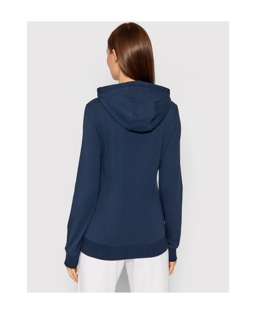 Logo Print Hooded Casual Coat