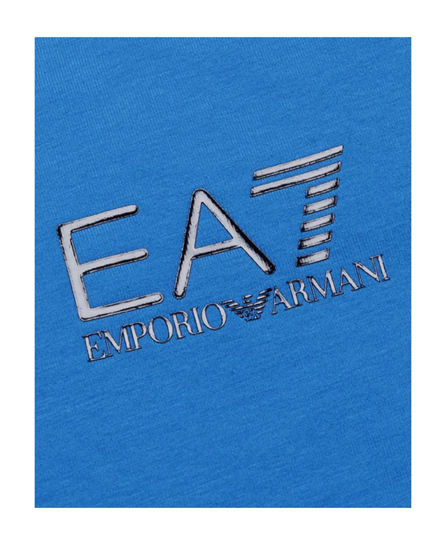 Logo Pattern Round Collar T-Shirt