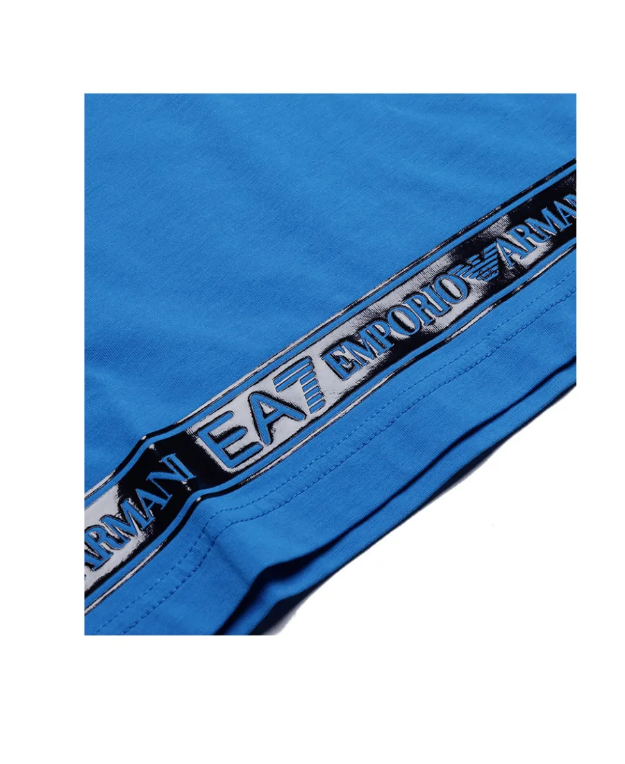 Logo Pattern Round Collar T-Shirt