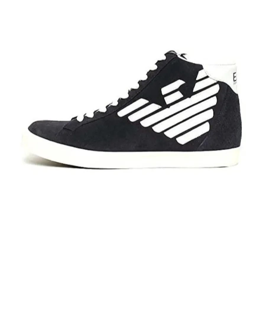 Navy Blue Badge Lace Up Casual Sneakers