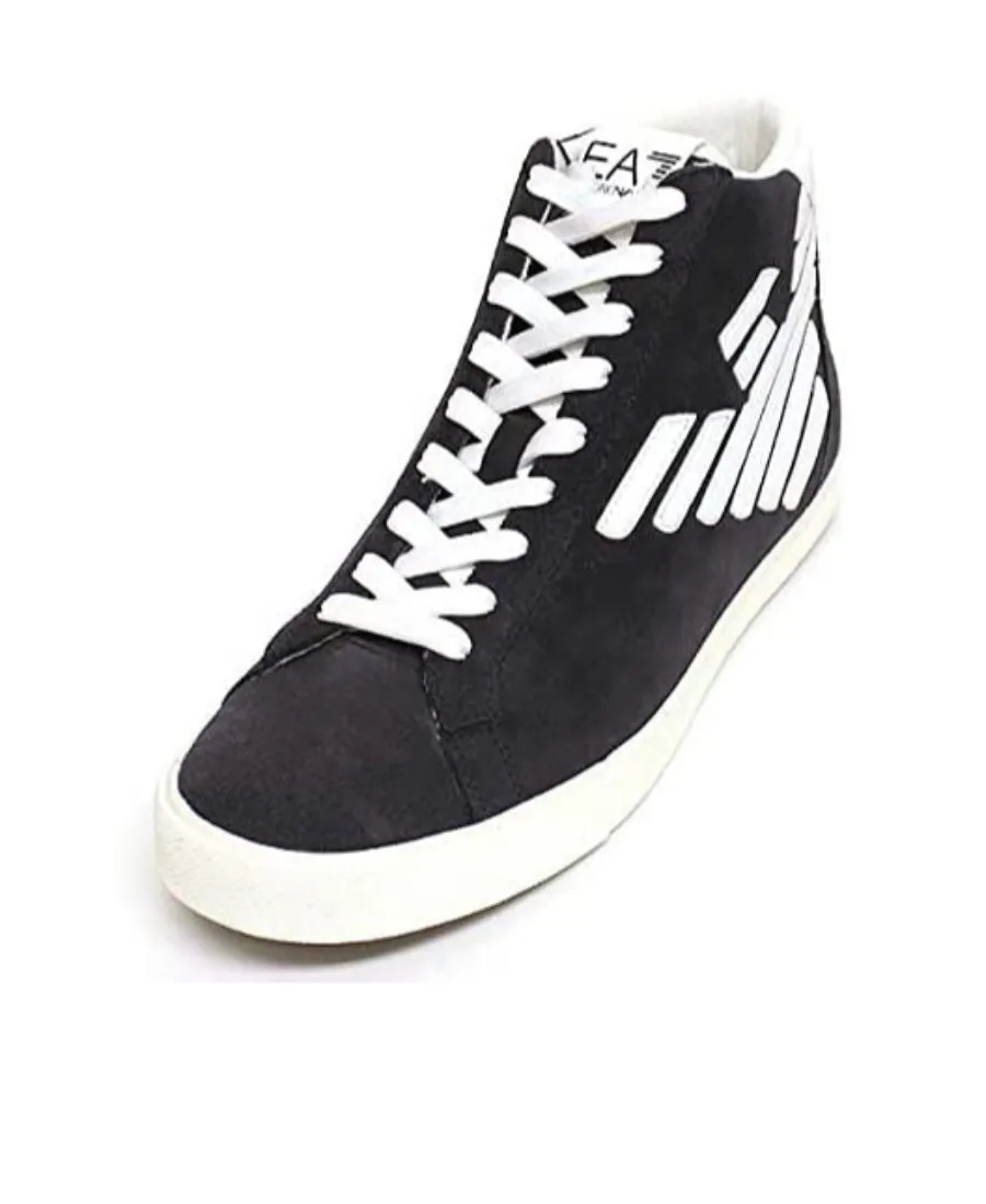 Navy Blue Badge Lace Up Casual Sneakers