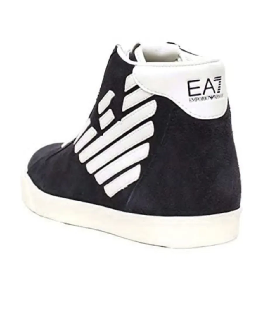 Navy Blue Badge Lace Up Casual Sneakers