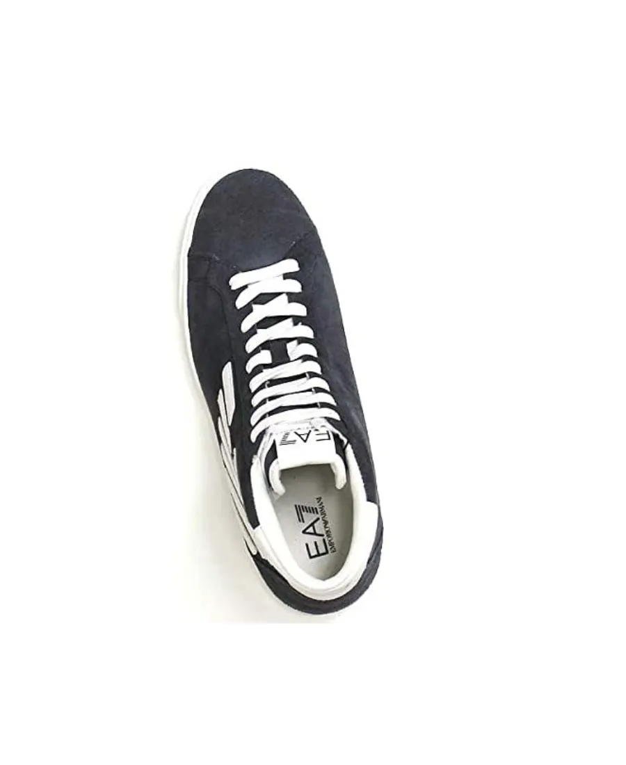 Navy Blue Badge Lace Up Casual Sneakers