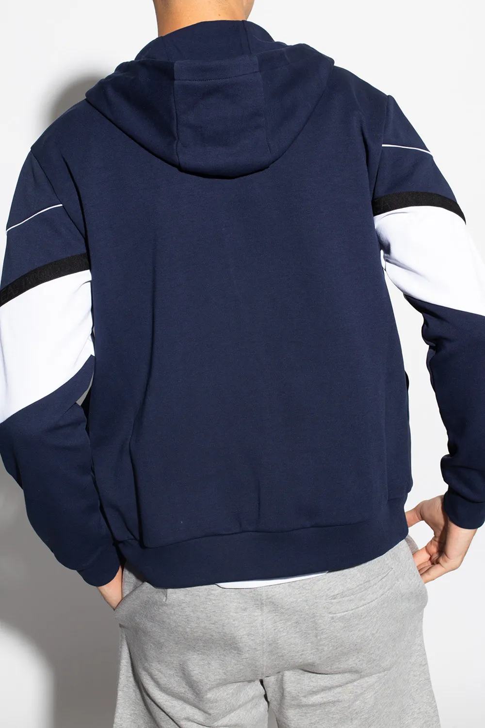 Zip-Front Logo-Print Hoodie
