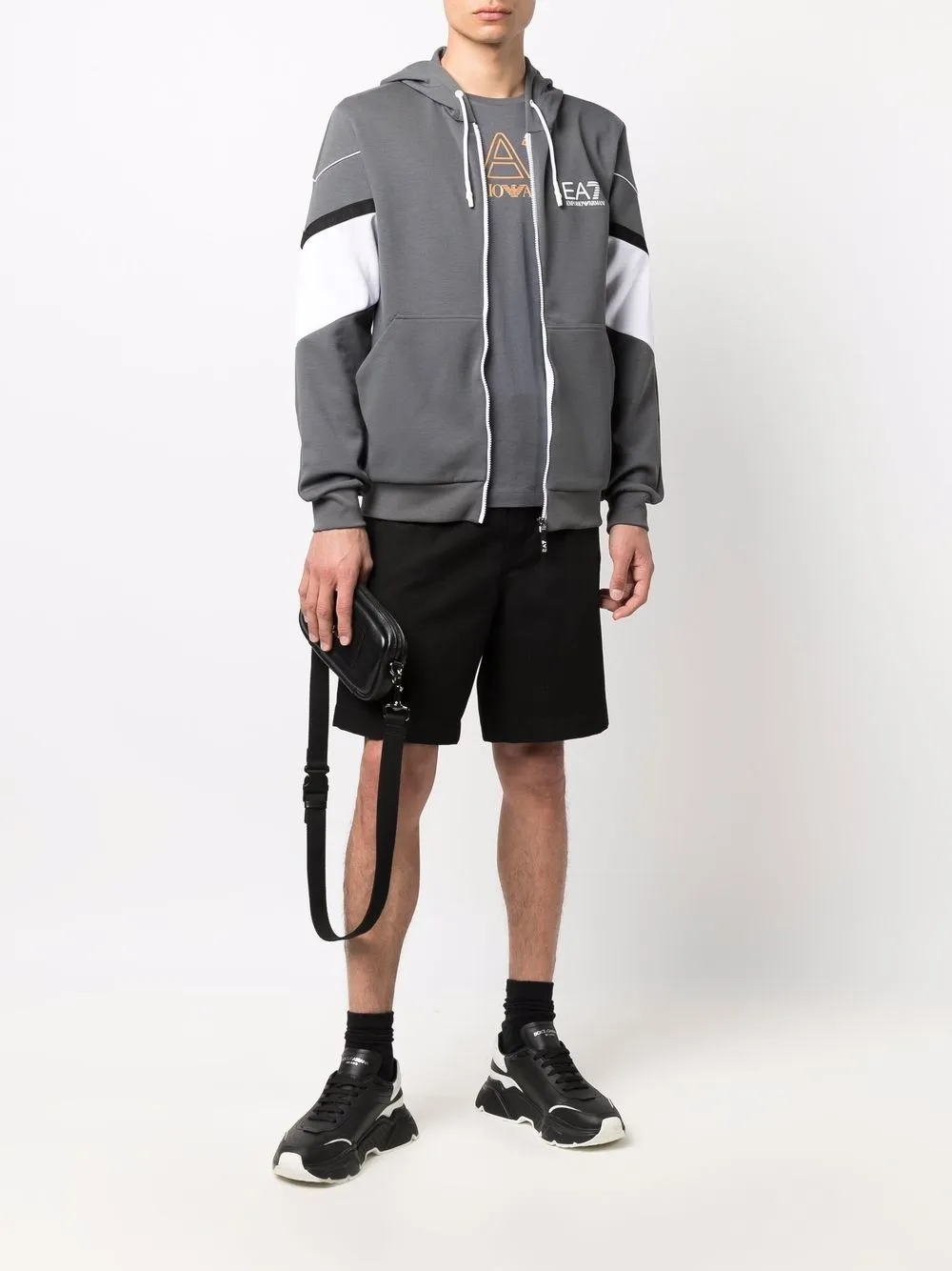 Logo-Print Zip-Up Hoodie
