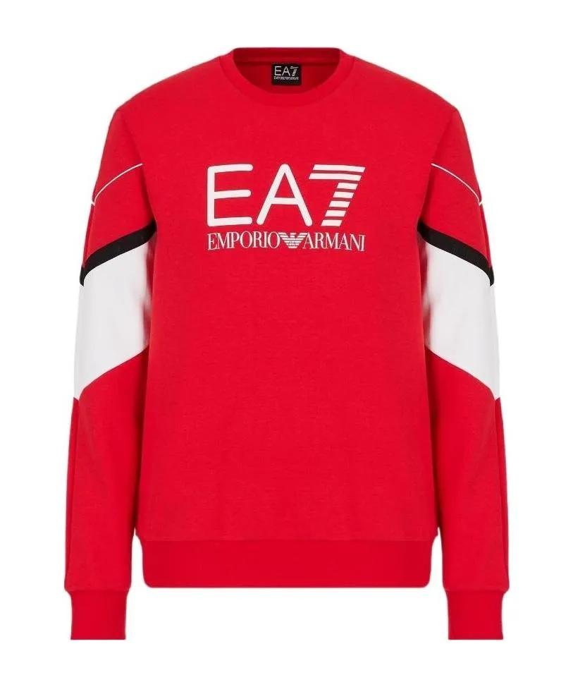 Logo-Print Striped-Detail Sweatshirt
