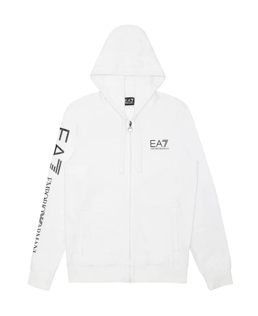 Logo Printed Hooded Casual Jacket