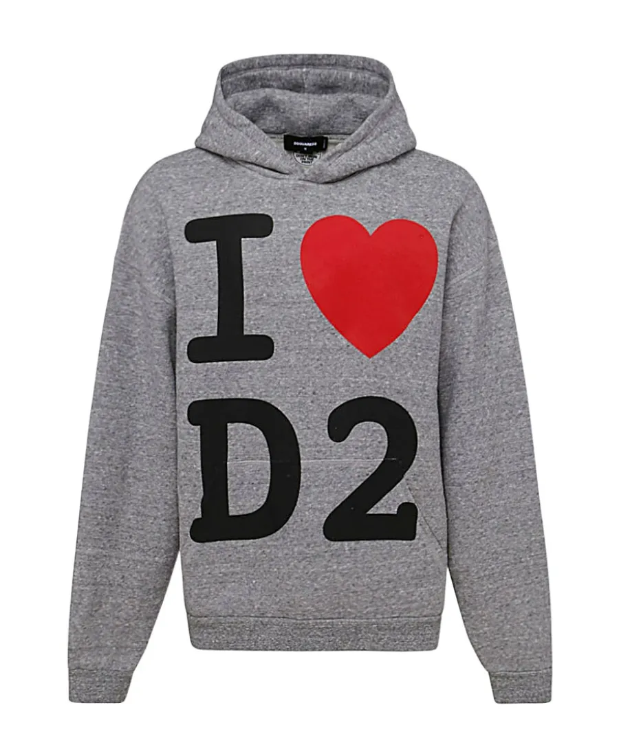Graphic-Printed Long-Sleeved Hoodie