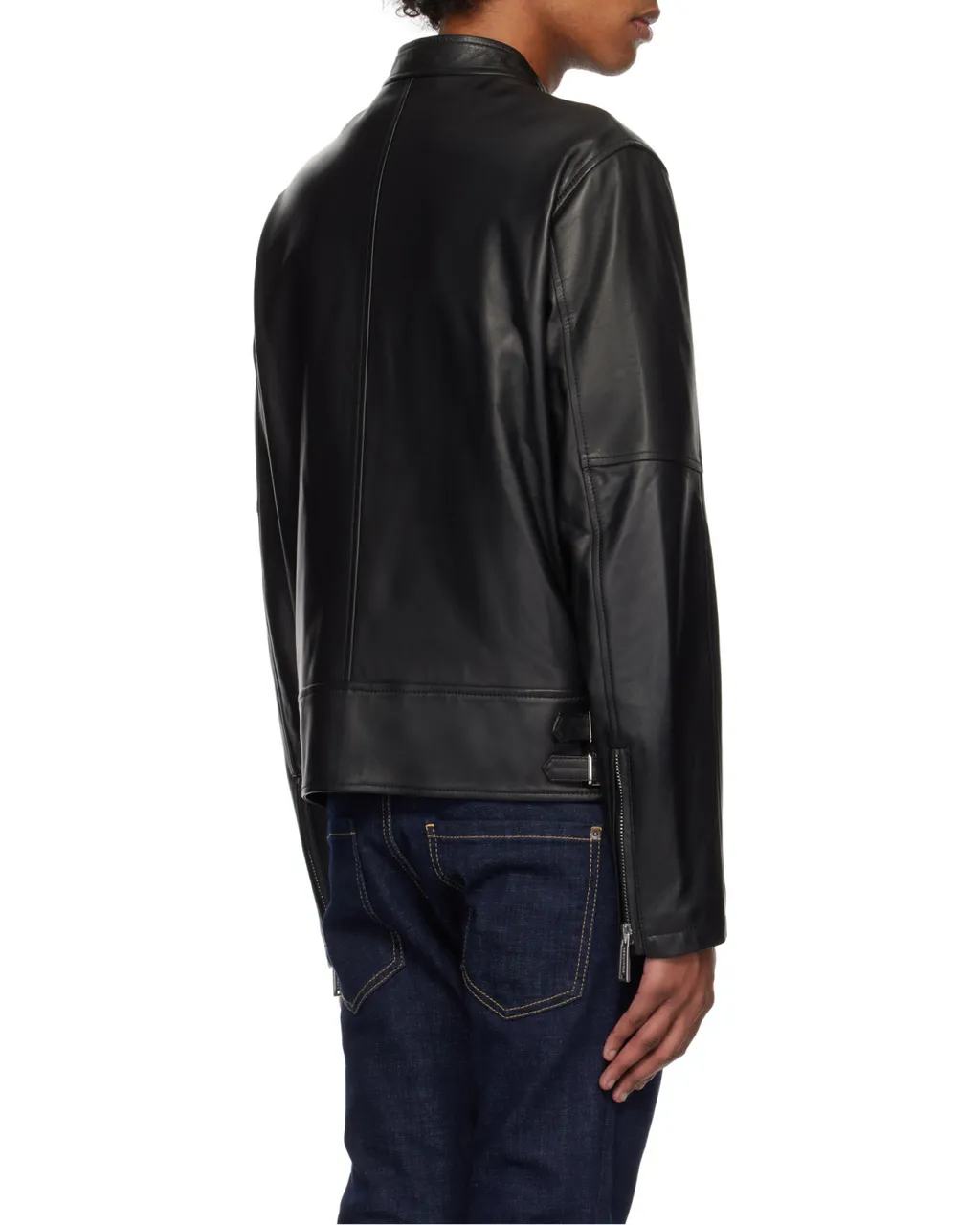 Two-Way Zip Fastened Biker Jacket