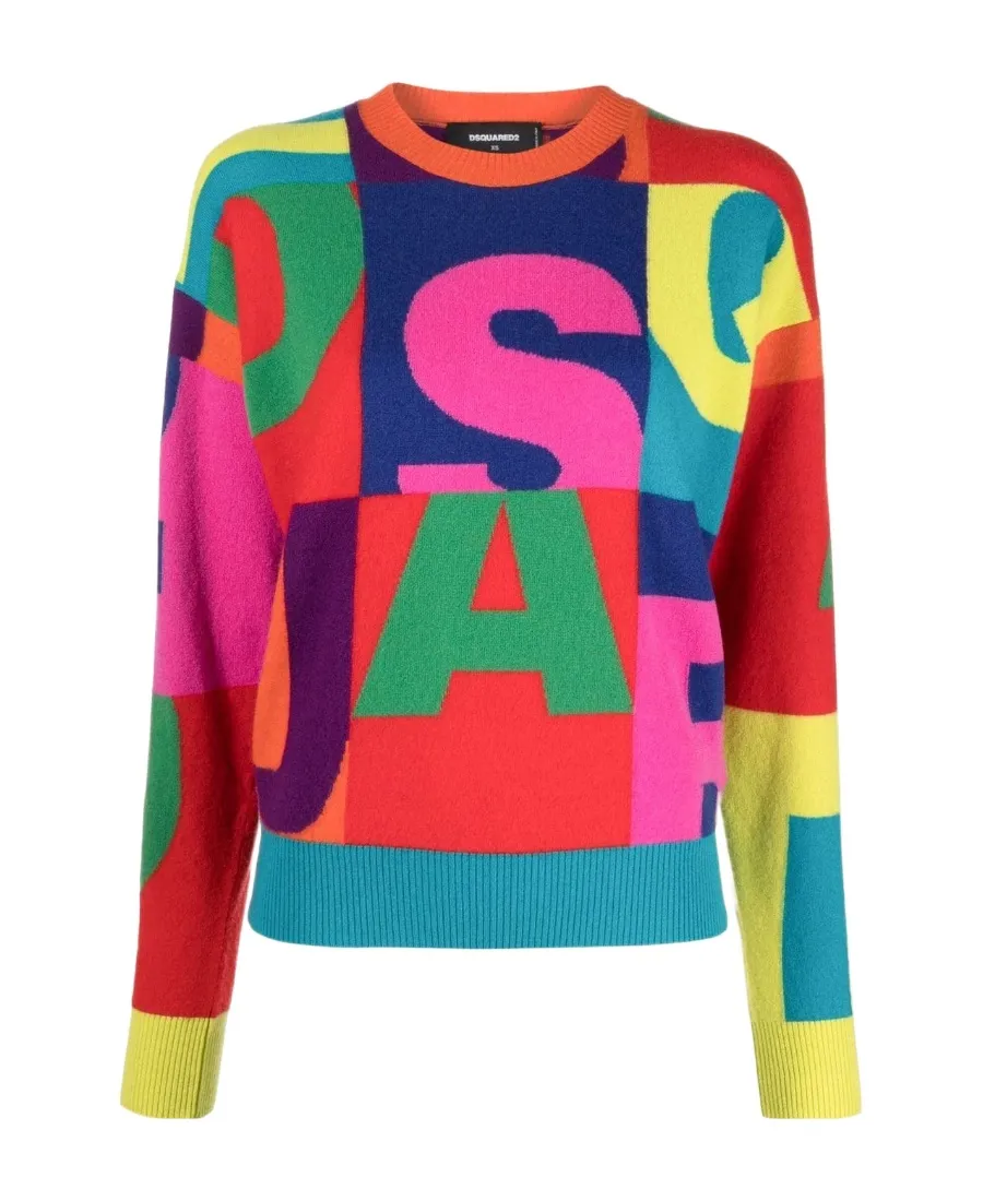 Logo Intarsia Knitted Jumper