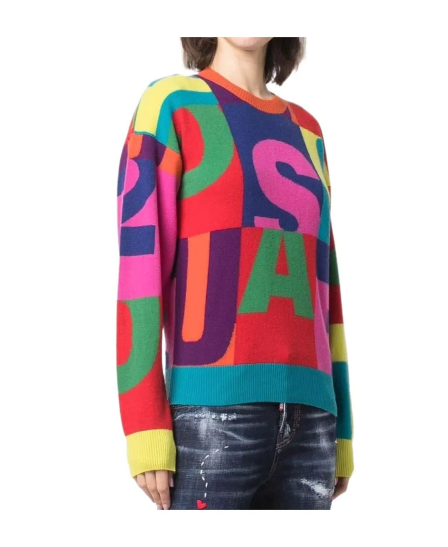 Logo Intarsia Knitted Jumper