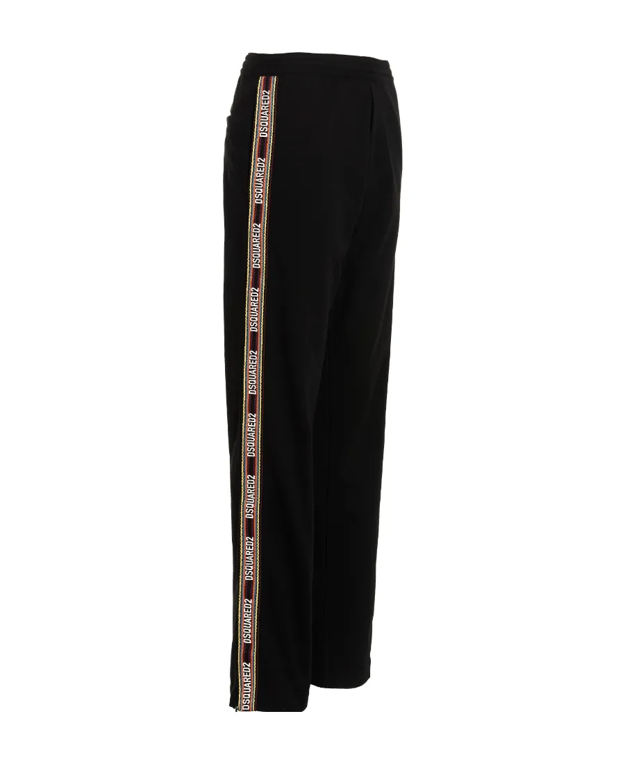 Logo-Tape Elasticated Waist Track Pants