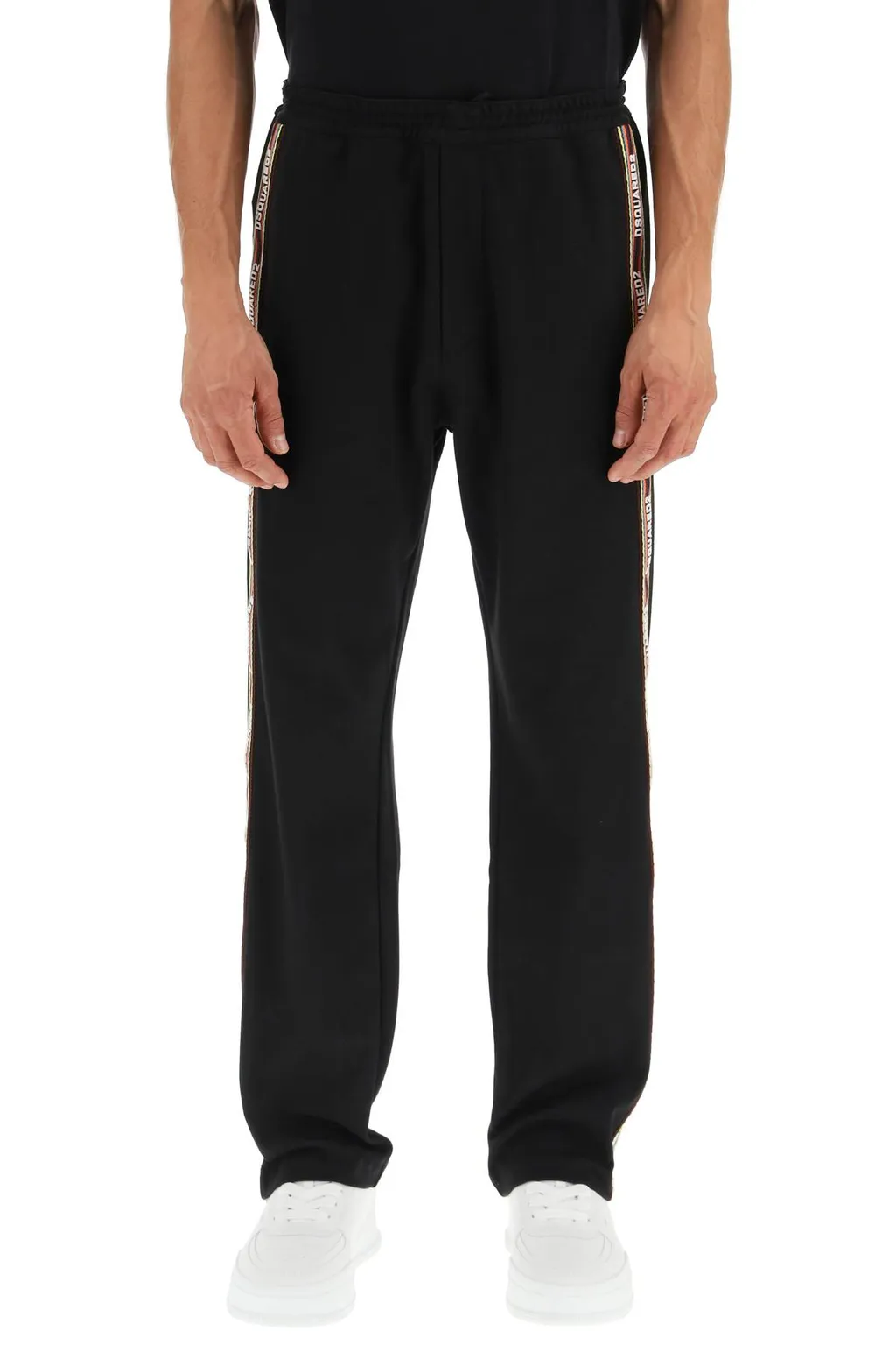 Logo-Tape Elasticated Waist Track Pants