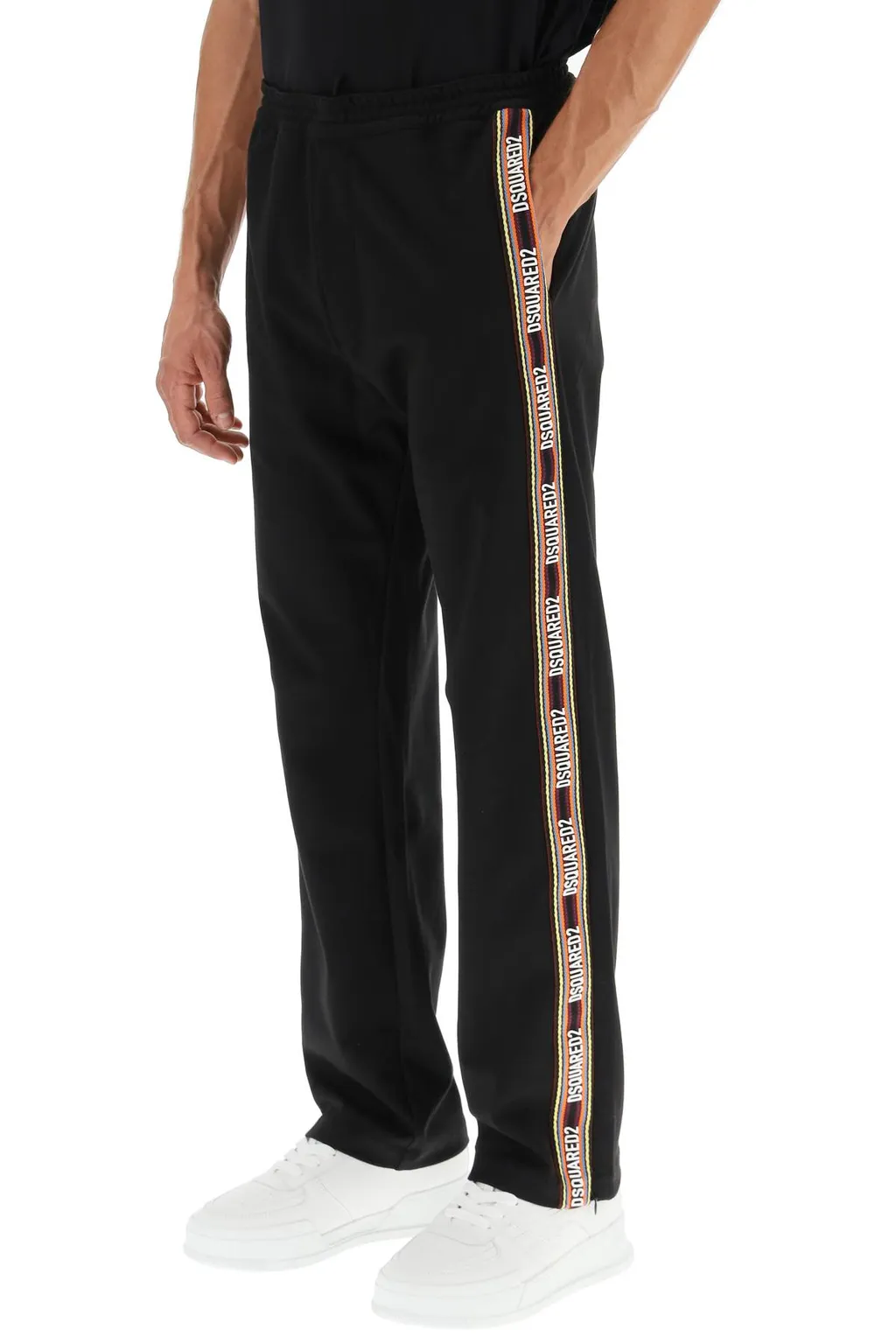 Logo-Tape Elasticated Waist Track Pants