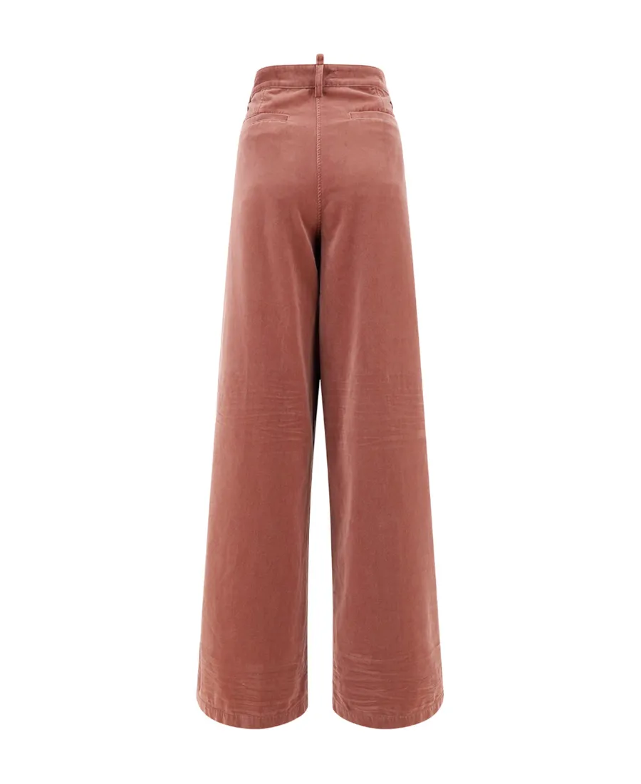 Baggy Cut Velvet Trousers