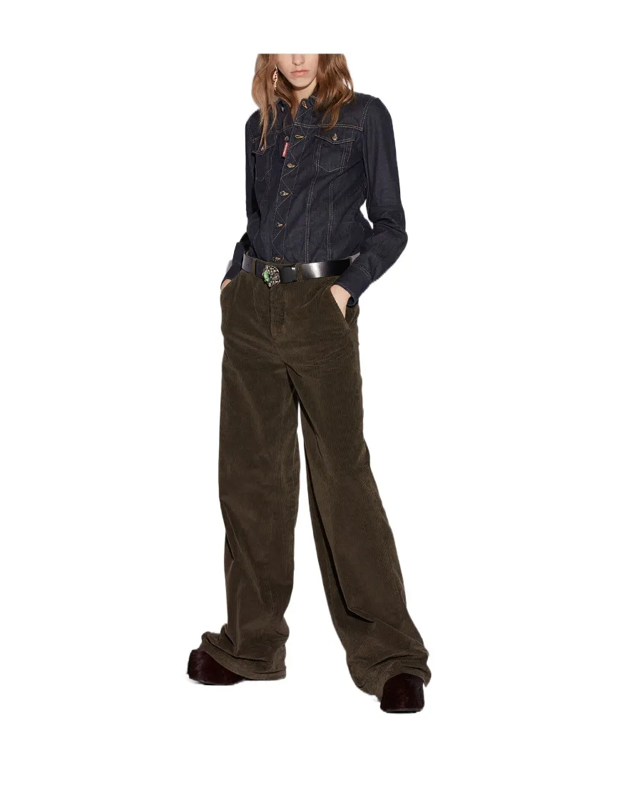 Baggy Cut Corduroy Trousers