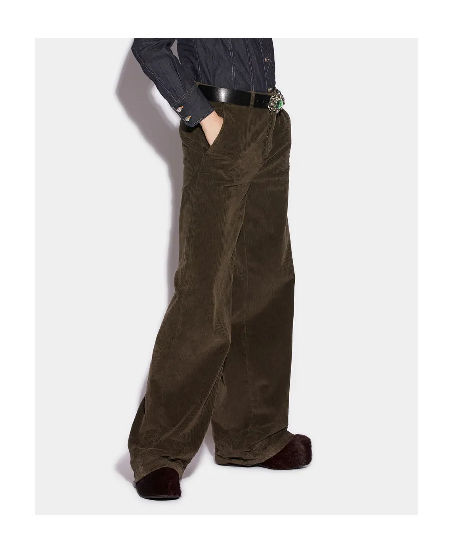 Baggy Cut Corduroy Trousers