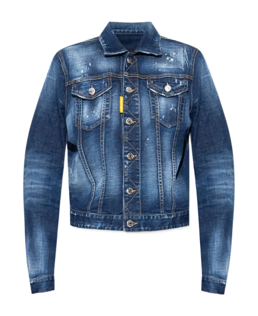 Icon Paint-Splatter Denim Jacket