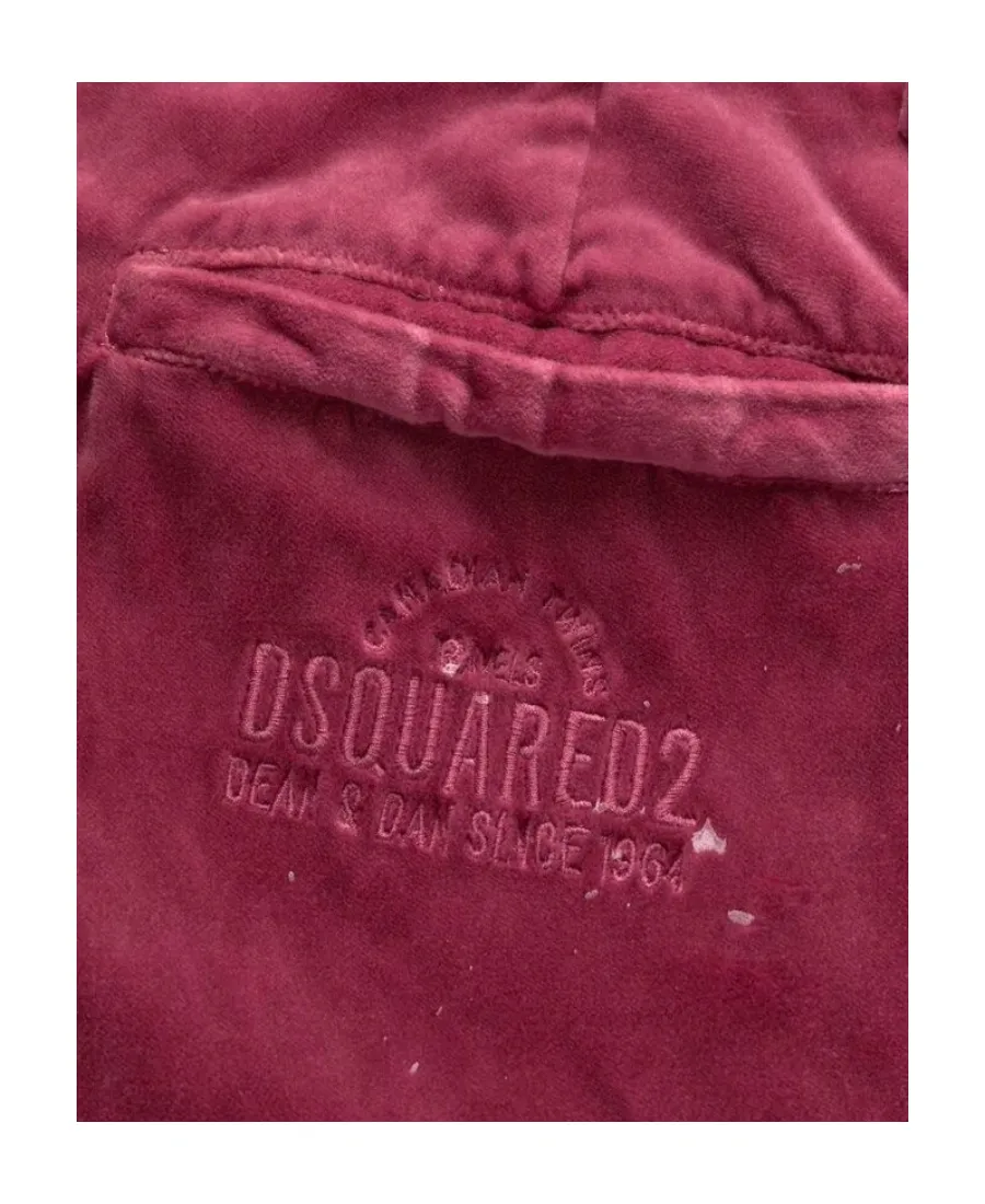 Logo Embroidered Velvet Trousers