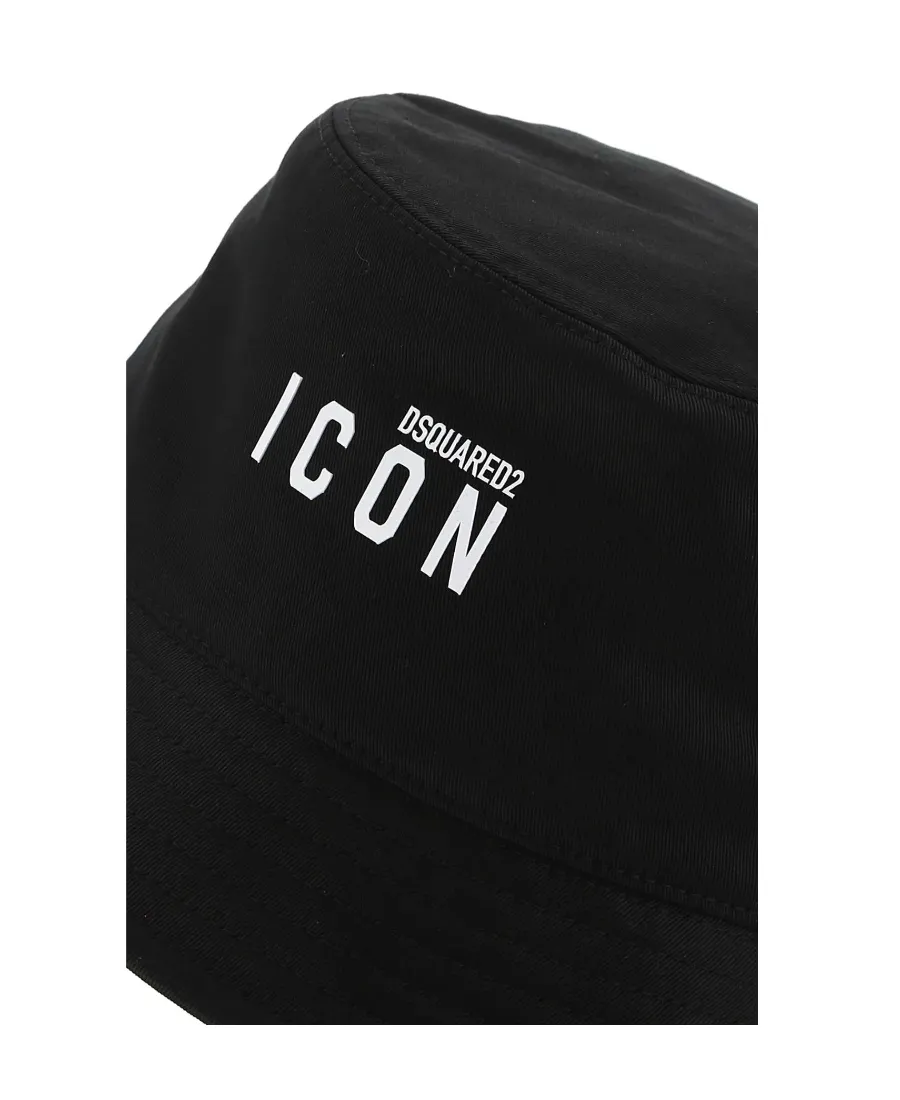 Logo Printed Wide Brim Bucket Hat
