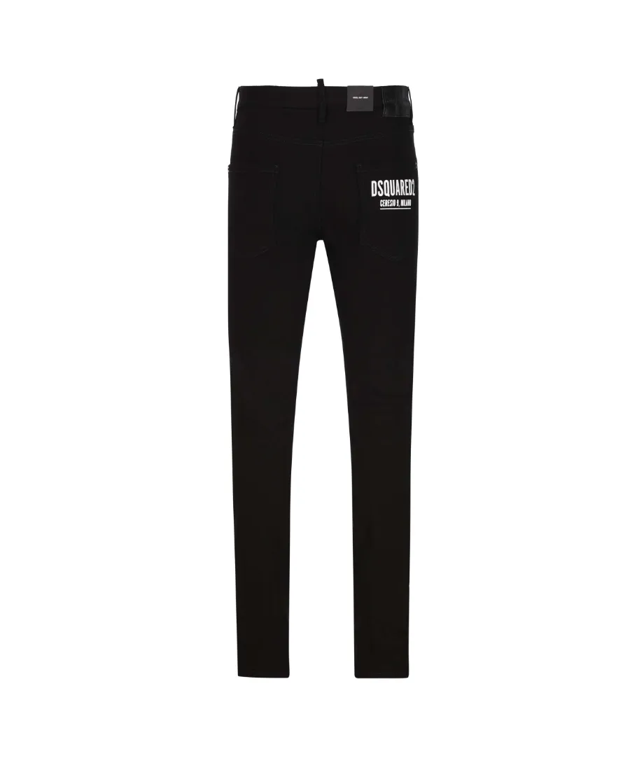 Rear Logo-Print Skinny Jeans