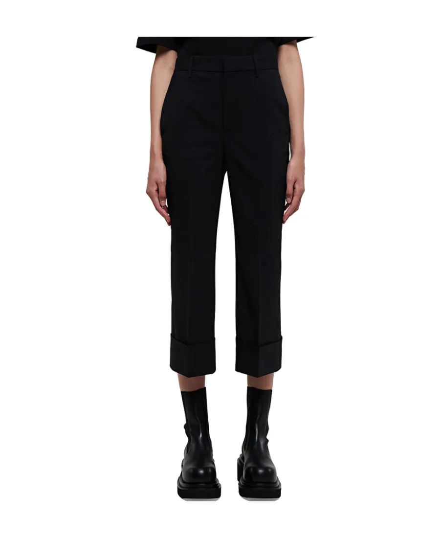 Cropped Flare Trousers
