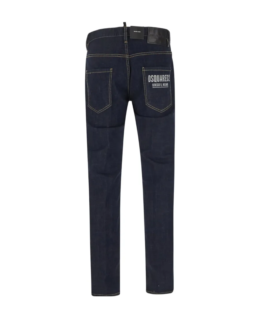 Logo Printed Slim Cut Jeans