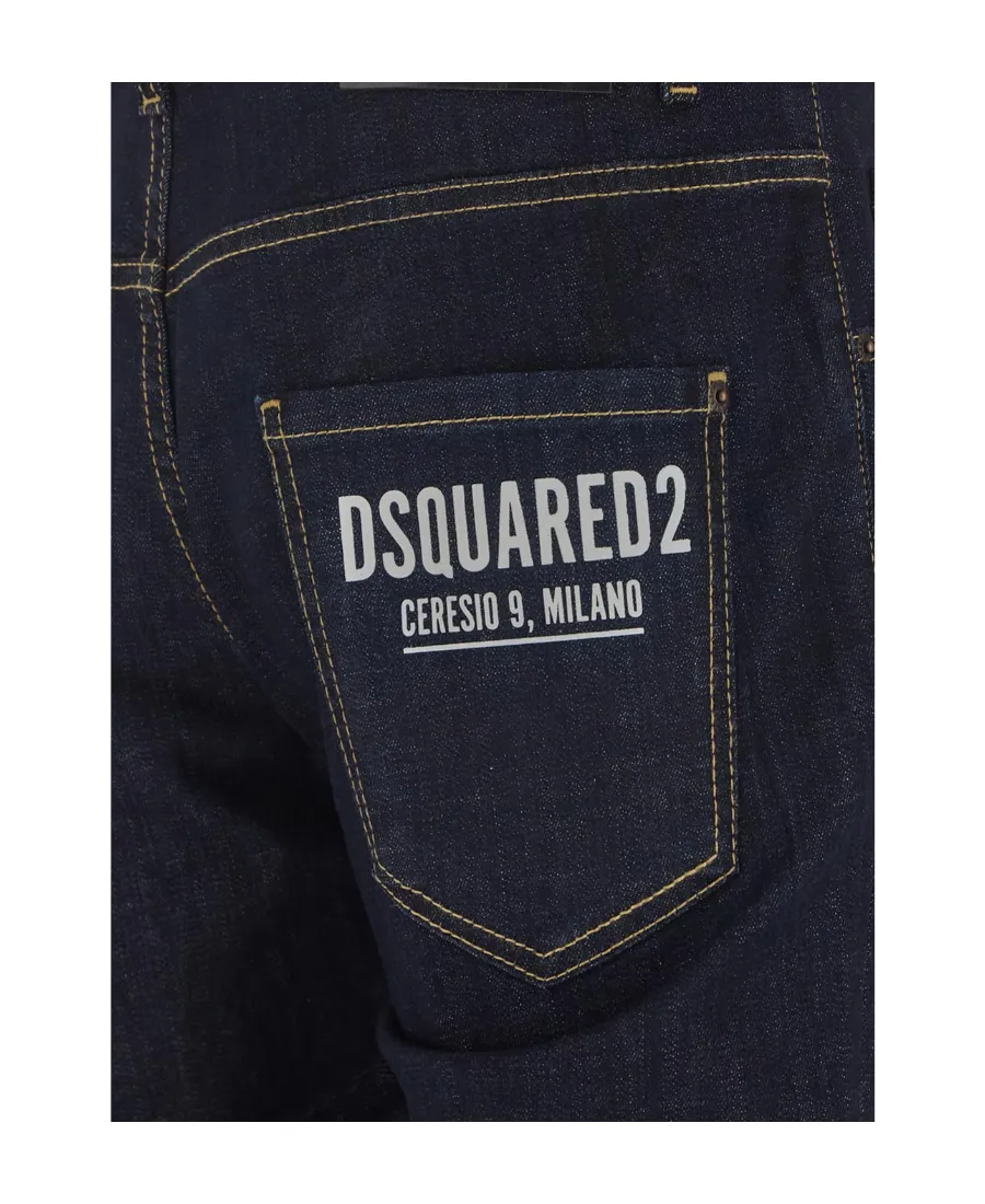Logo Printed Slim Cut Jeans