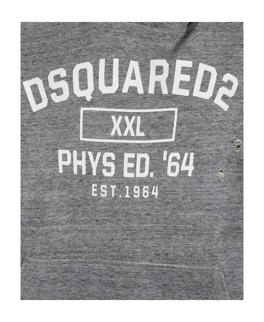 Distressed Drawstring Hoodie