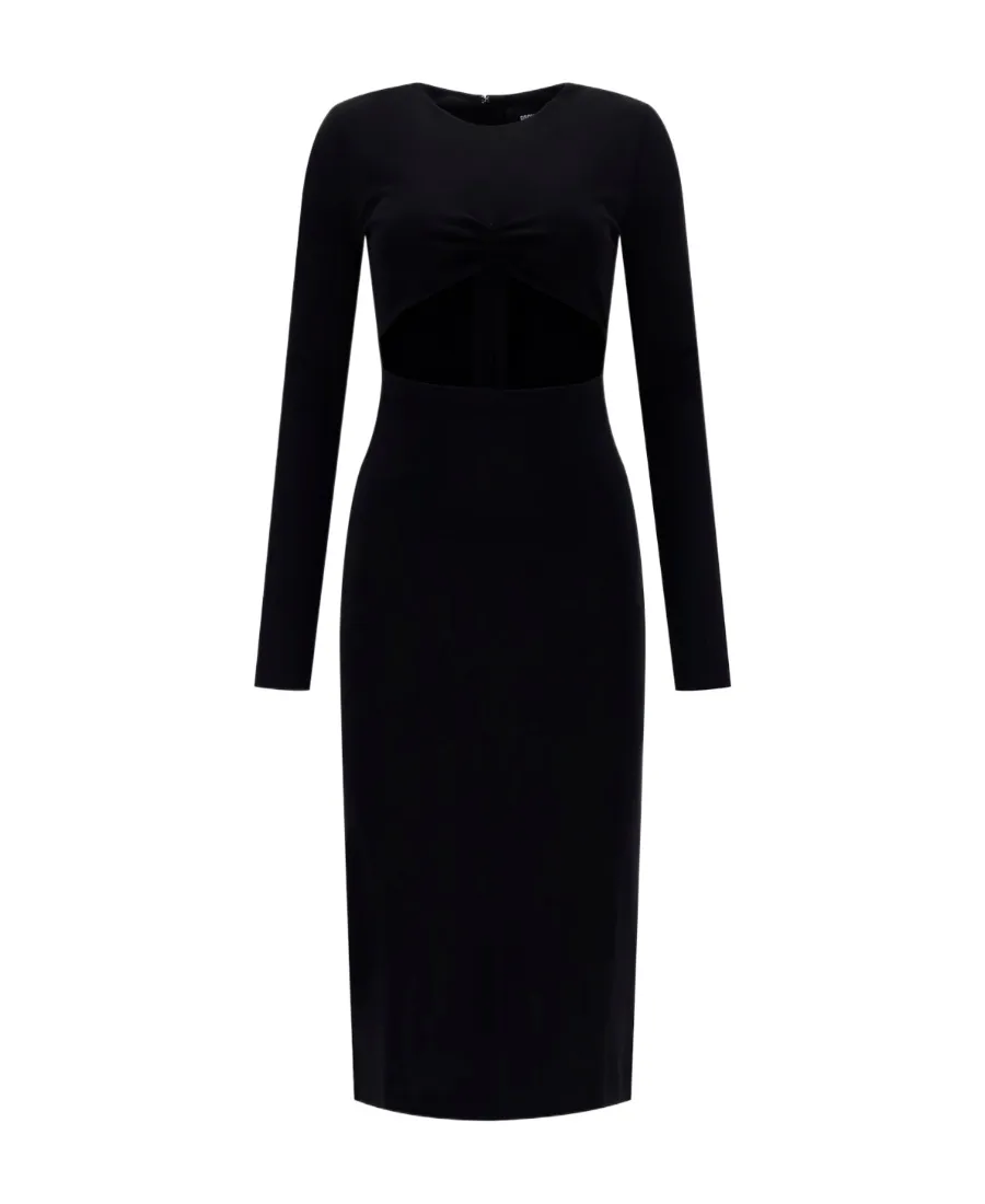 Cut-Out Round Neck Dress