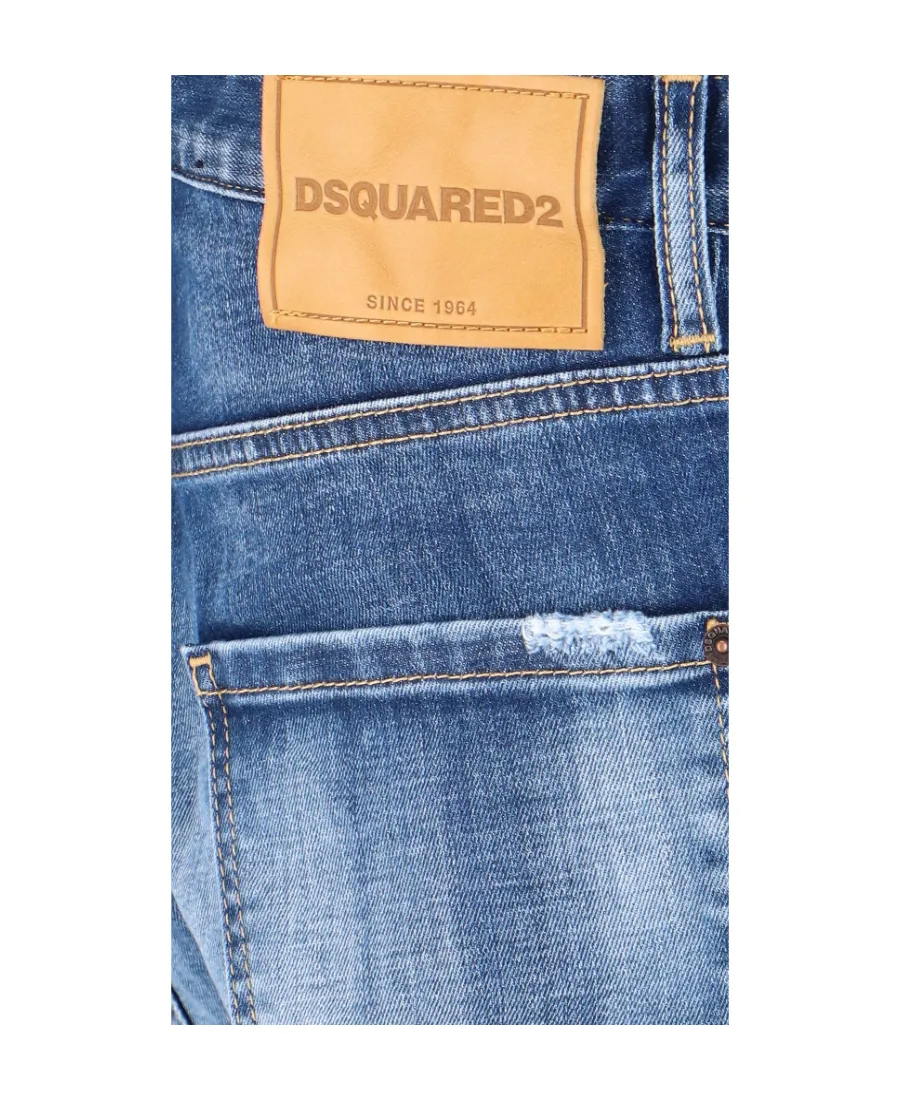 Distressed Straight-Leg Jeans