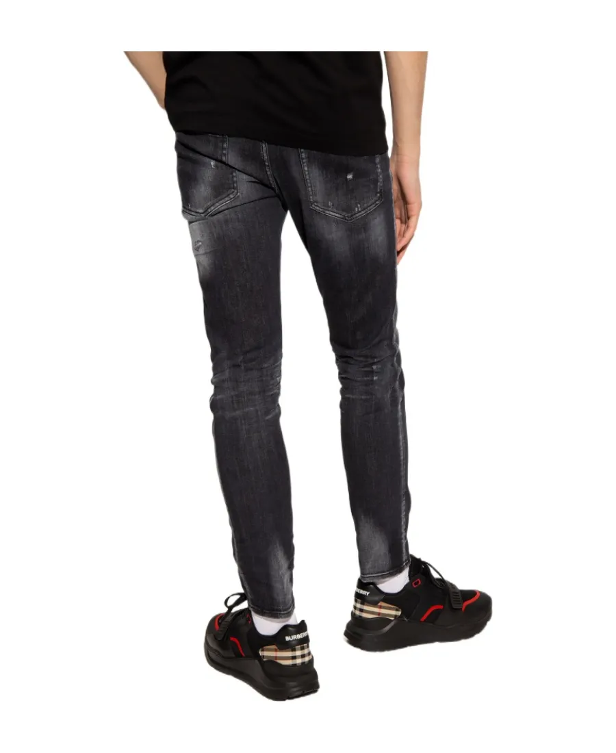 Distressed Faded Skinny-Fit Jeans