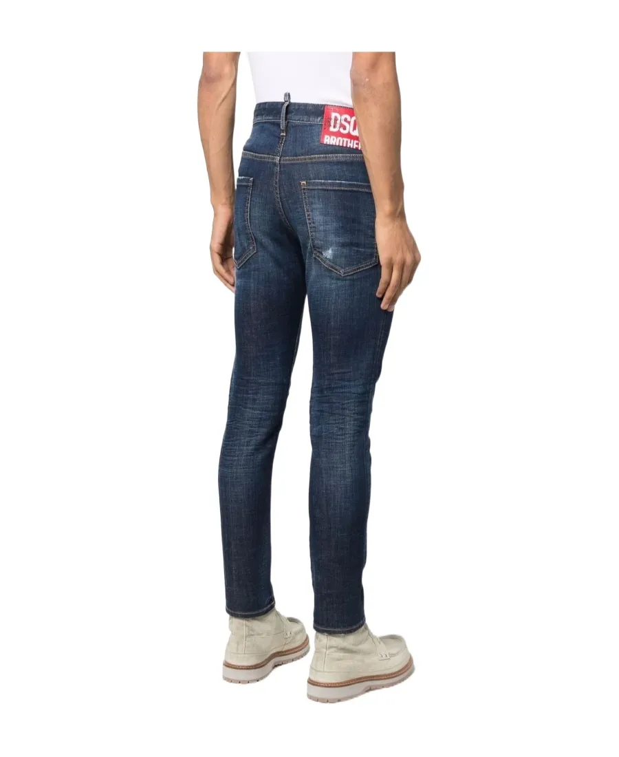 Mid-Rise Distressed Skinny-Fit Jeans