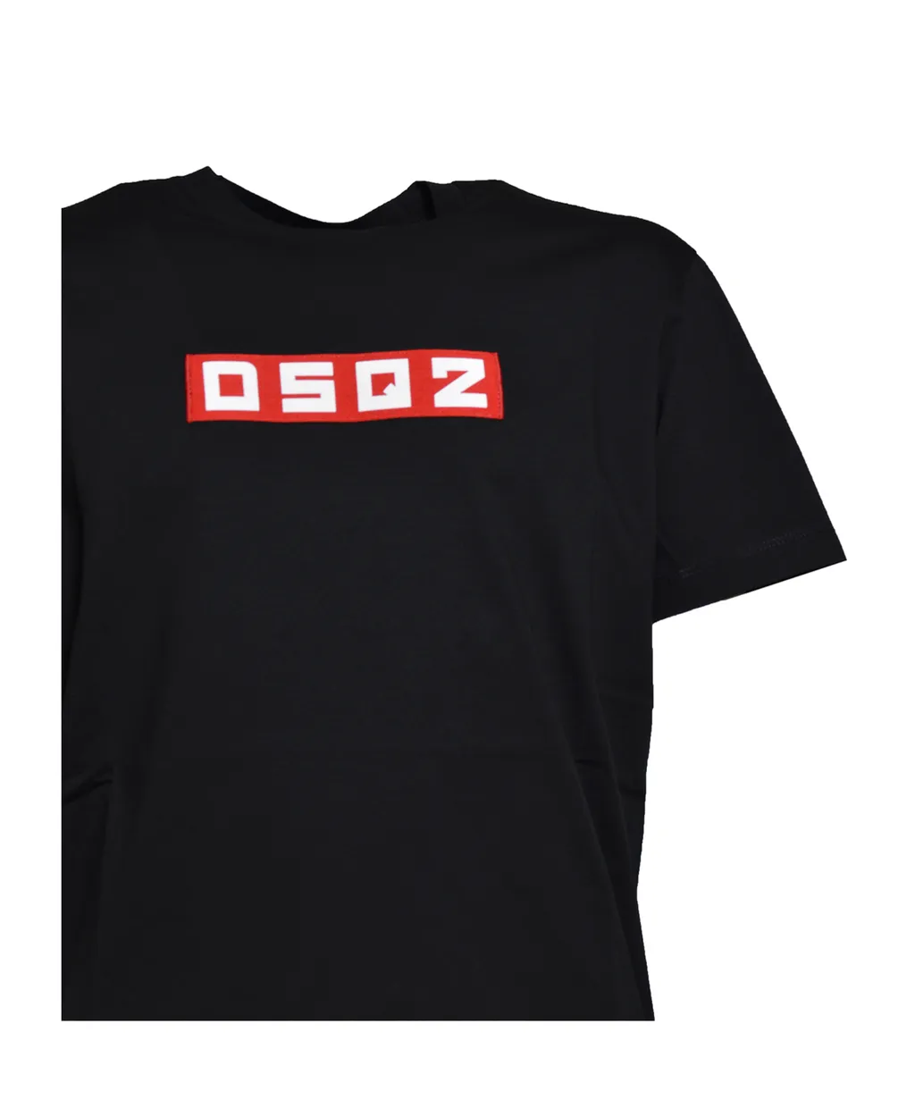 D2 Logo Patch Crewneck T-Shirt