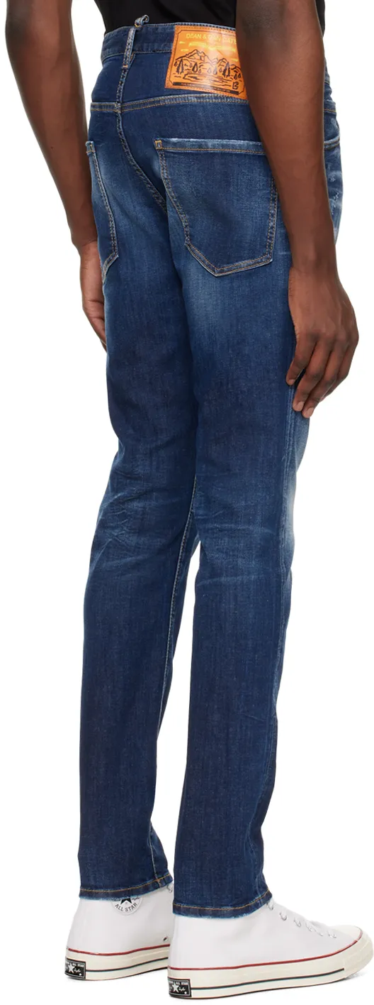 Distressed Straight-Leg Jeans