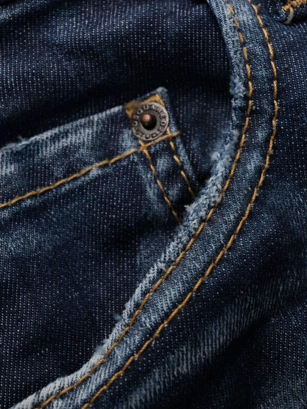Distressed Tapered Leg Jeans