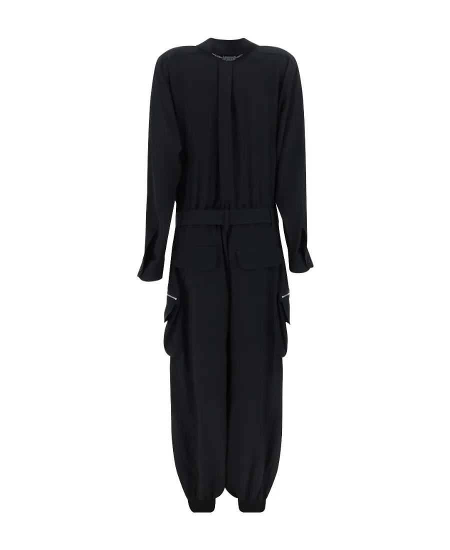 Long-Sleeved Cargo Jumpsuit