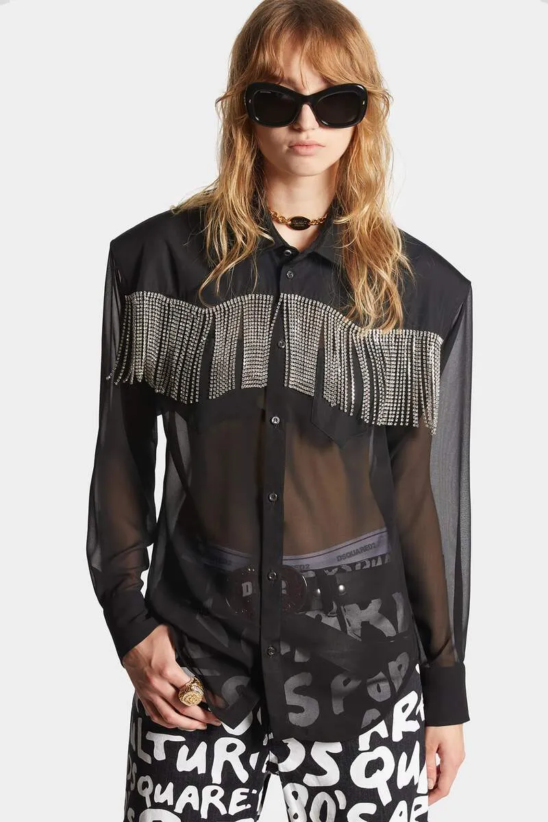 Fringed Long-Sleeved Shirt