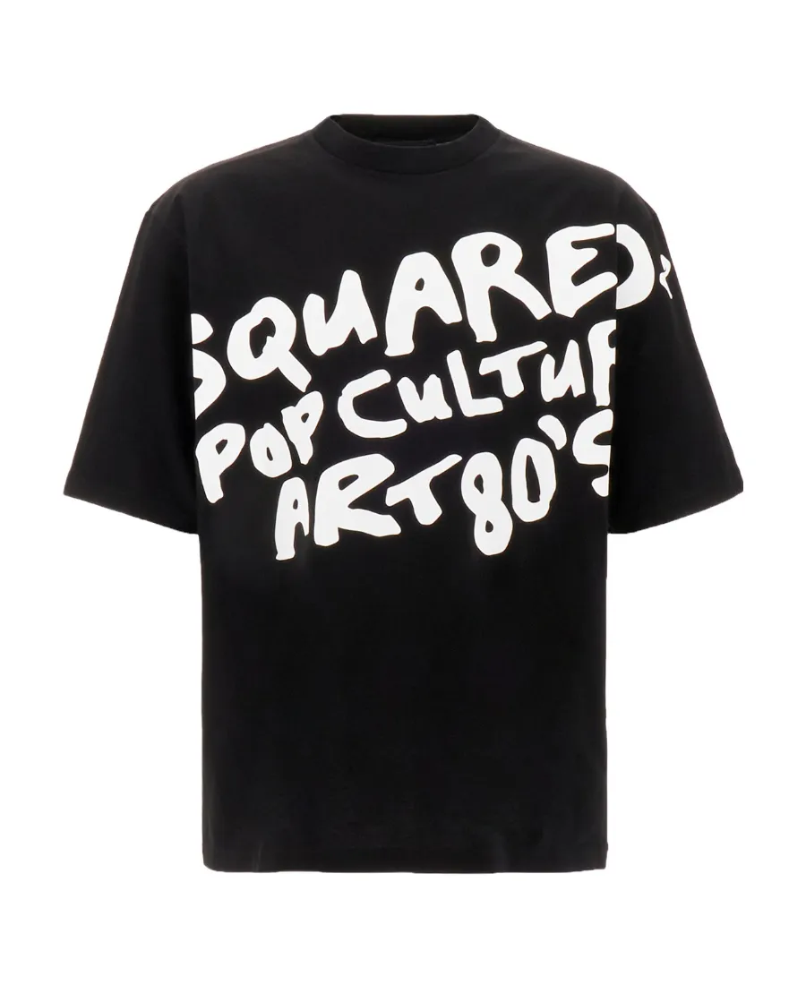 Slogan-Printed Crewneck T-Shirt