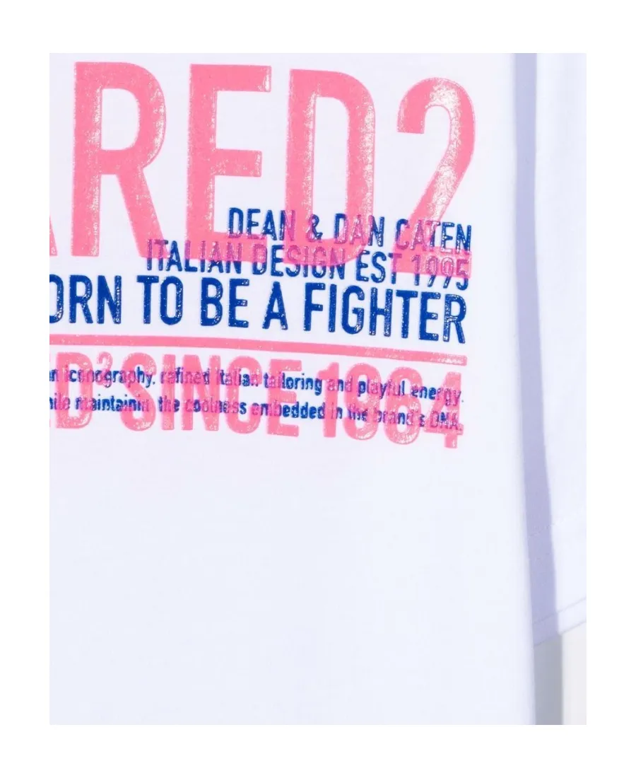 Logo Slogan Cotton T-Shirt