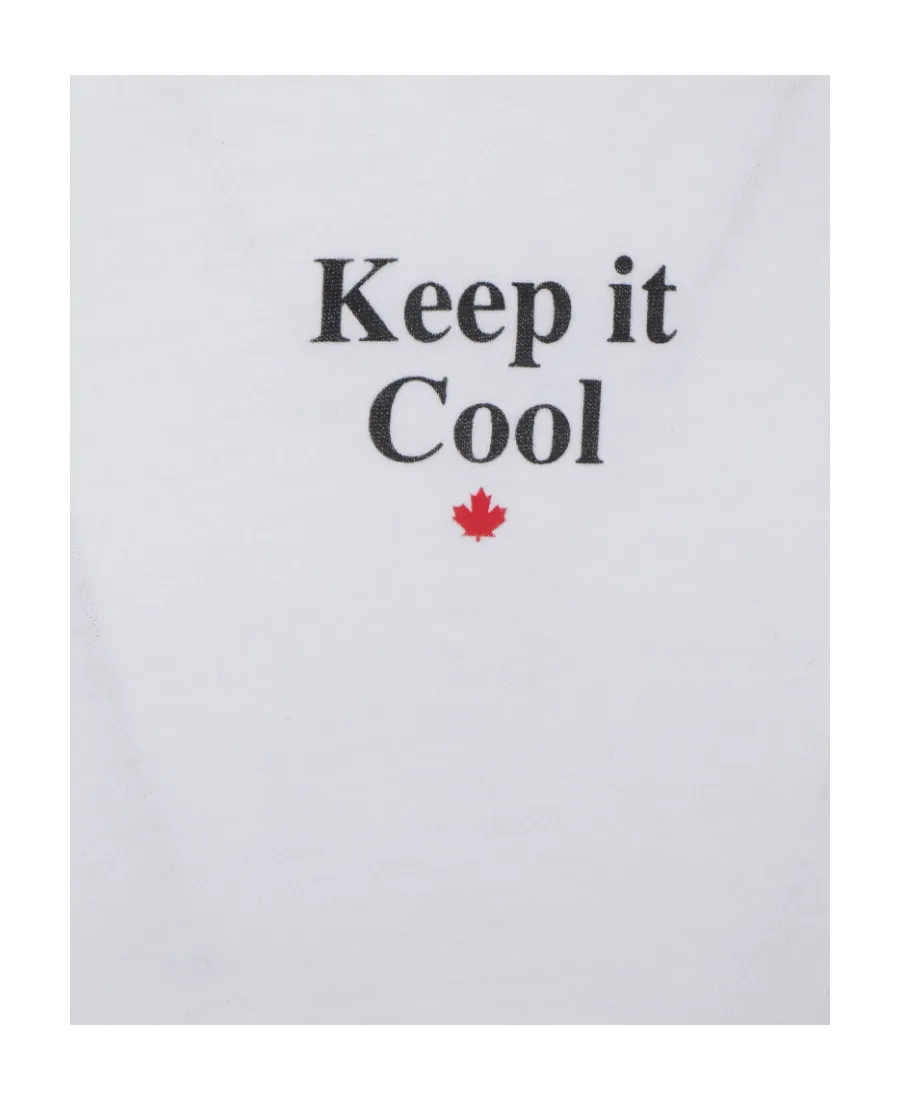 Slogan Print Cap Sleeved T-Shirt