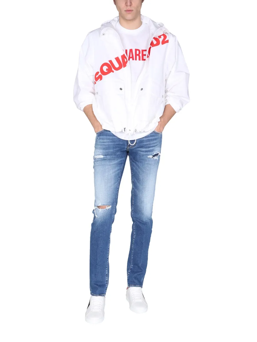Logo Printed Zipped Jacket