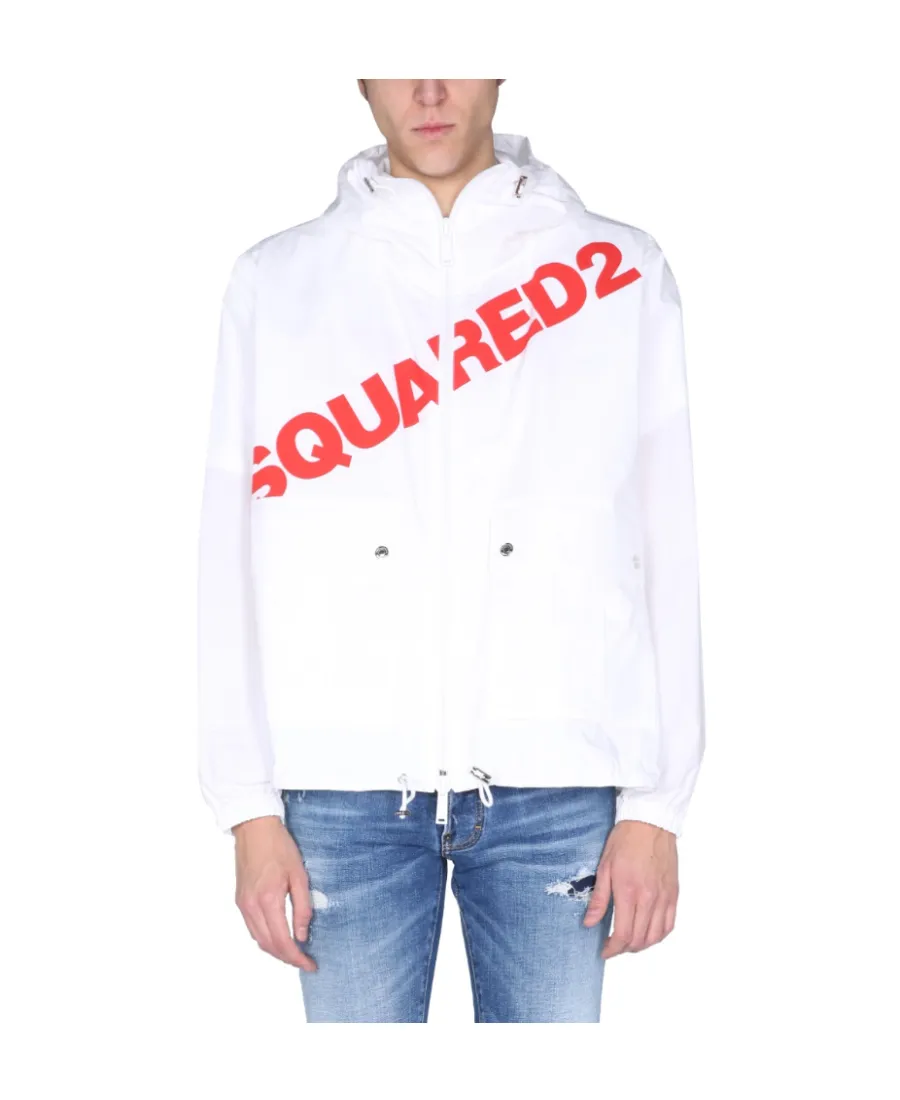 Logo Printed Zipped Jacket